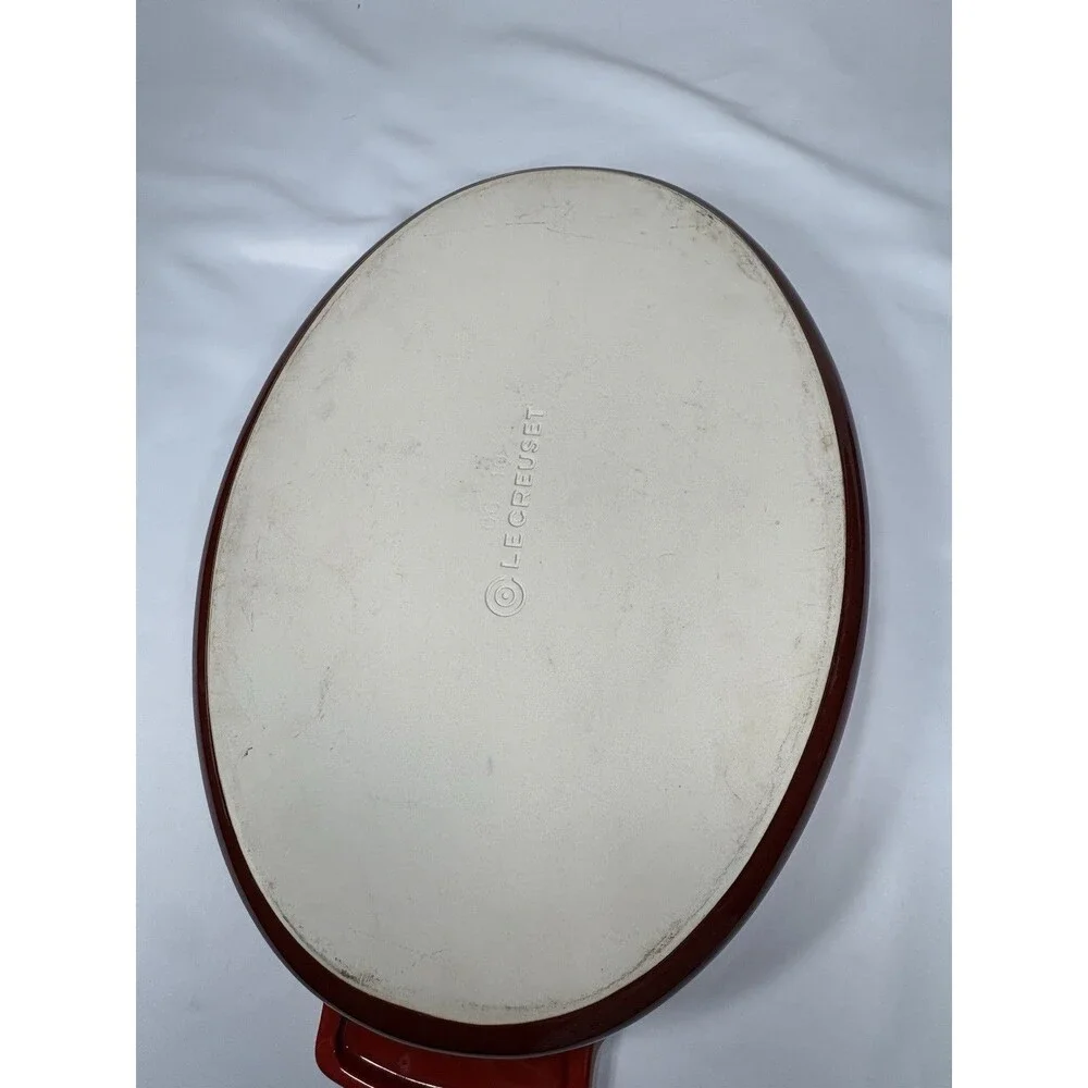 Le Creuset Cherry Red Oval  Baking Dish Casserole 12.5x8.25x2.25” #07.02